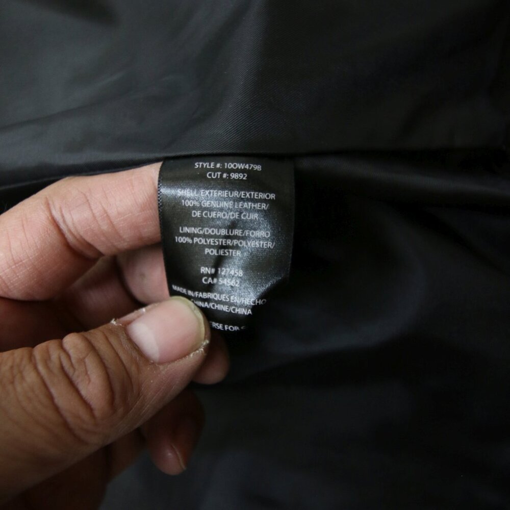 Affliction Black Premium Limited Leather Jacket Mens L fits Slim Cross Back Moto - Picture 13 of 16